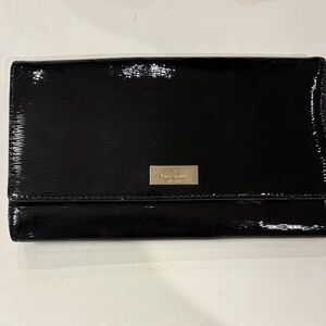 Kate Spade Glossy Black Wallet